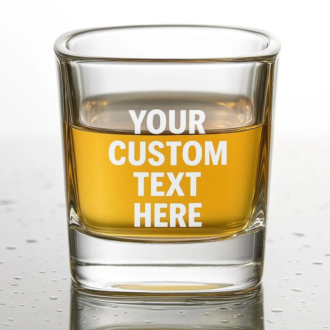 Personalized Square Shot Glass: Custom Laser Engraved Whiskey Glass