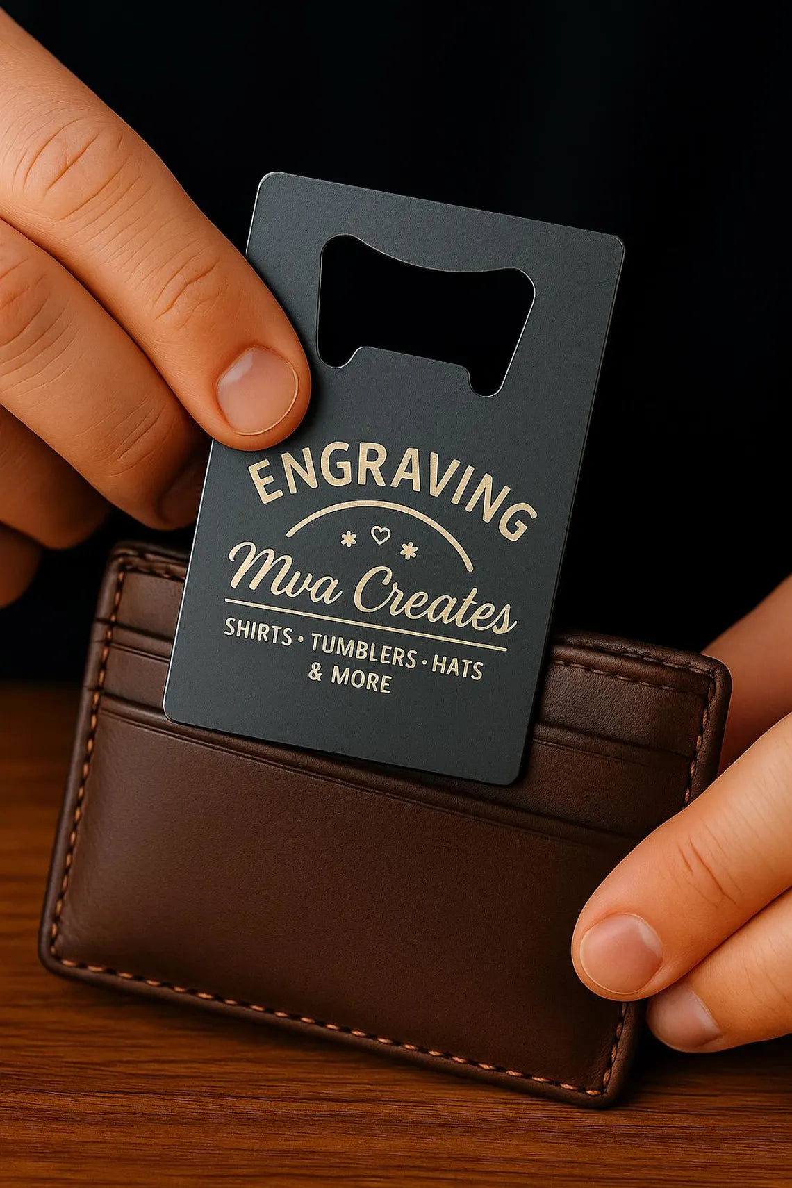 Custom Engraved Credit Card Bottle Opener