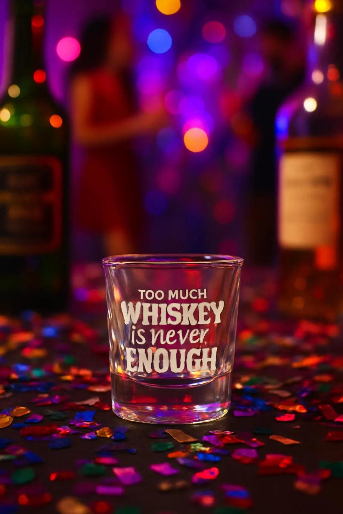 Too Much Whiskey Is Never Enough Engraved Whiskey Shot Glass