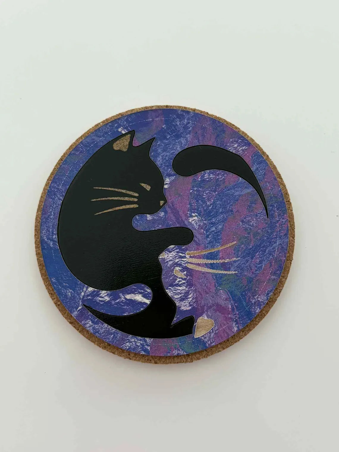 Yin Yang Cat Coasters – Galaxy Starry Night Drink Coasters