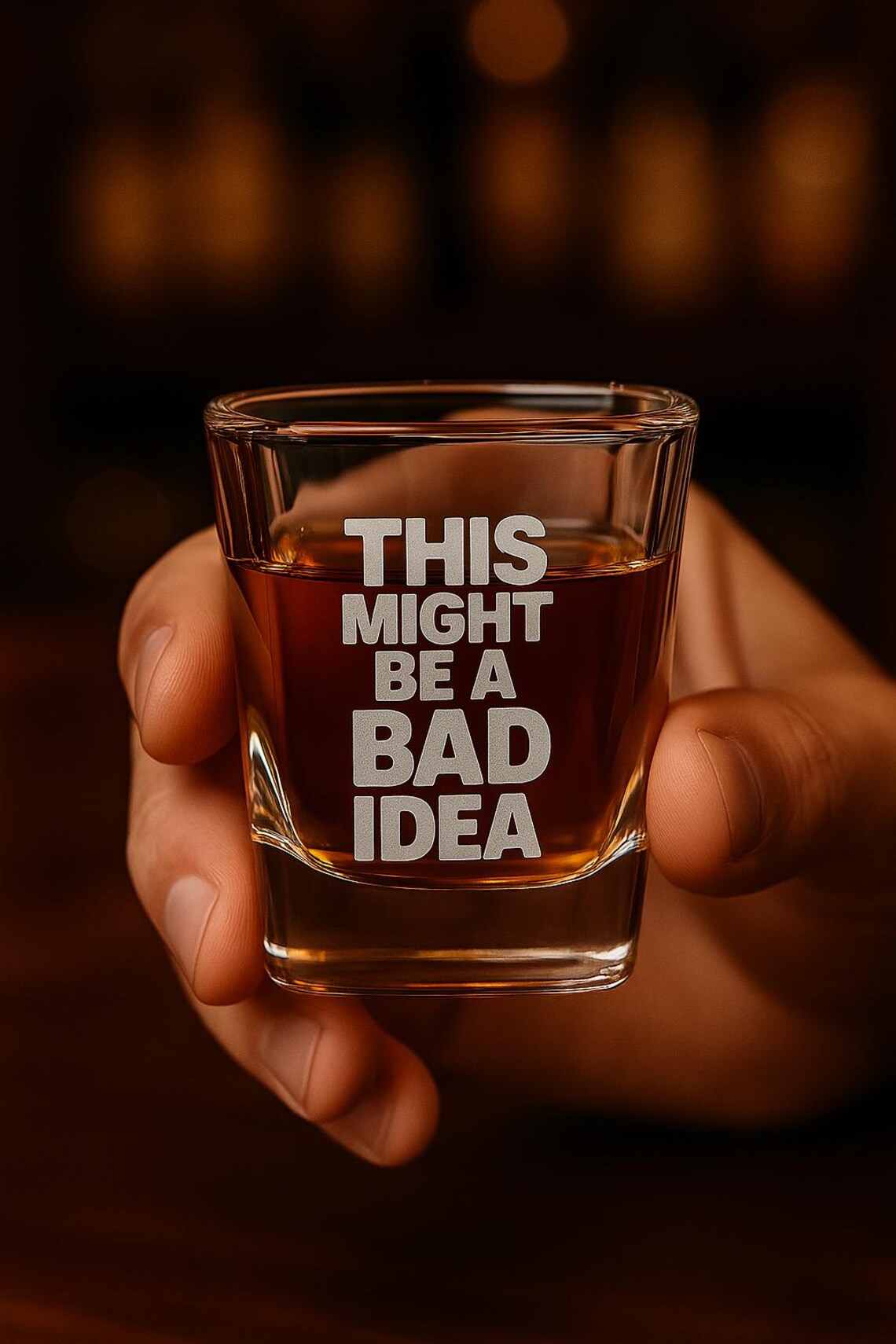 This Might Be a Bad Idea Engraved Shot Glass