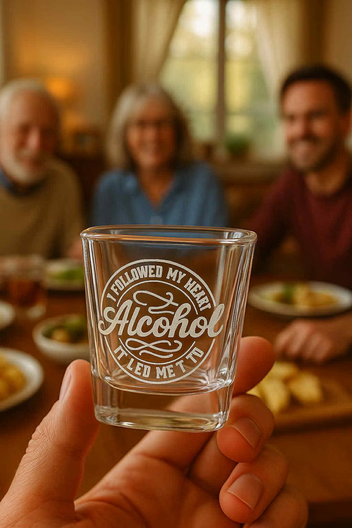 I Followed My Heart and It Led Me to Alcohol Engraved Shot Glass