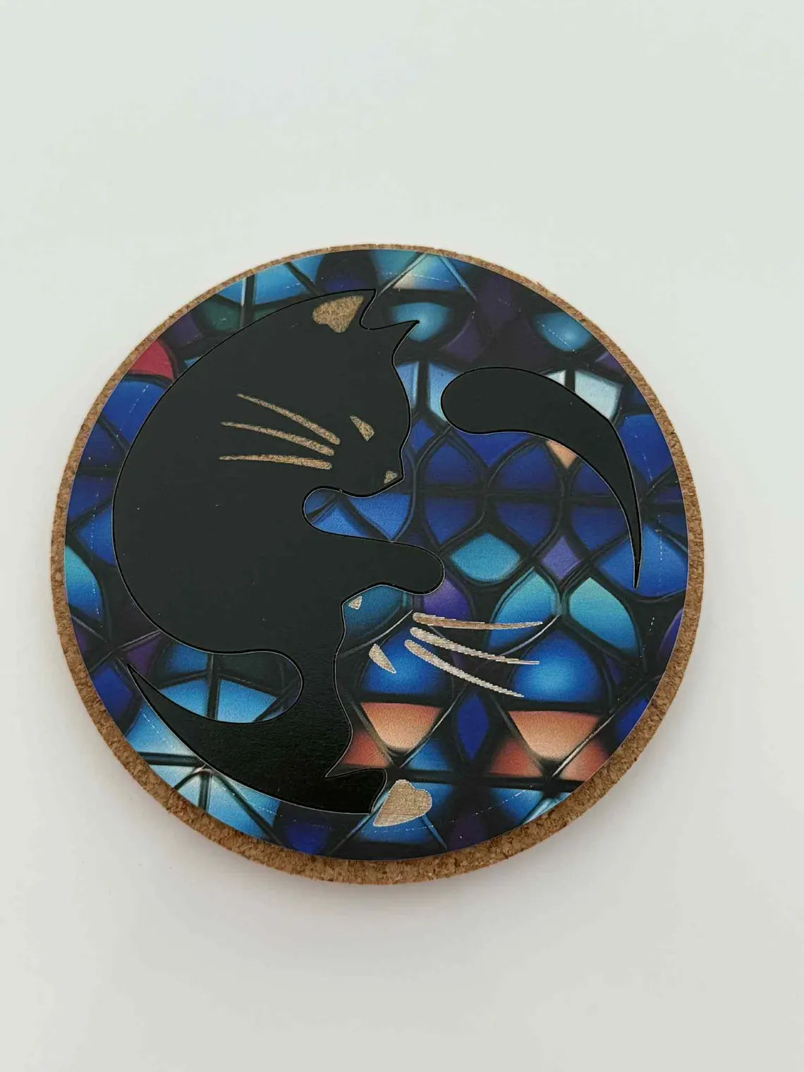 Yin Yang Cat Coasters – Galaxy Starry Night Drink Coasters