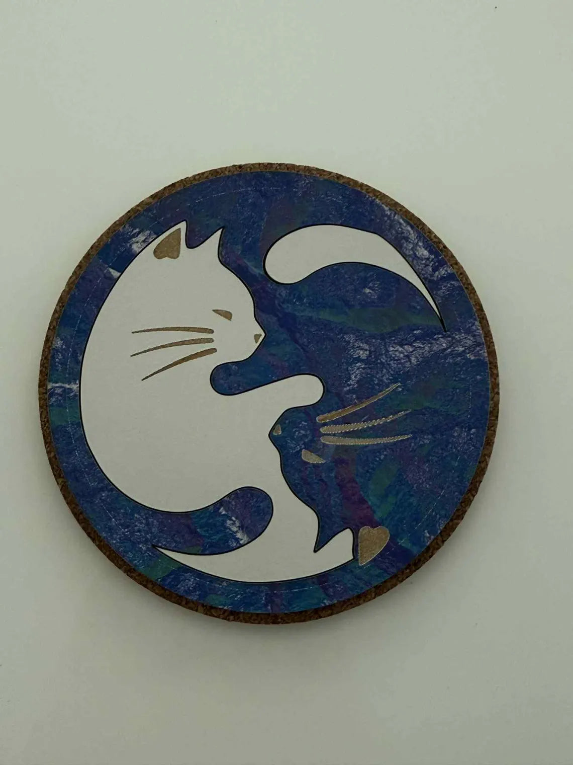 Yin Yang Cat Coasters – Galaxy Starry Night Drink Coasters