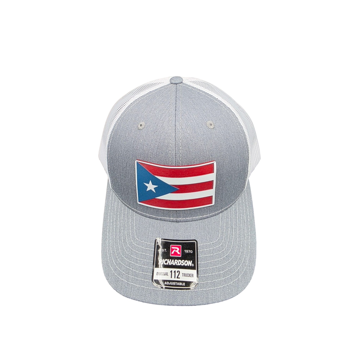 Puerto Rico Flag Trucker Hat (Richardson 112) – Handmade Acrylic Patch | Boricua Snapback Cap