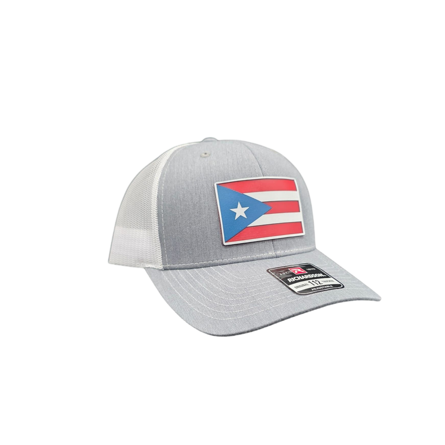 Puerto Rico Flag Trucker Hat (Richardson 112) – Handmade Acrylic Patch | Boricua Snapback Cap