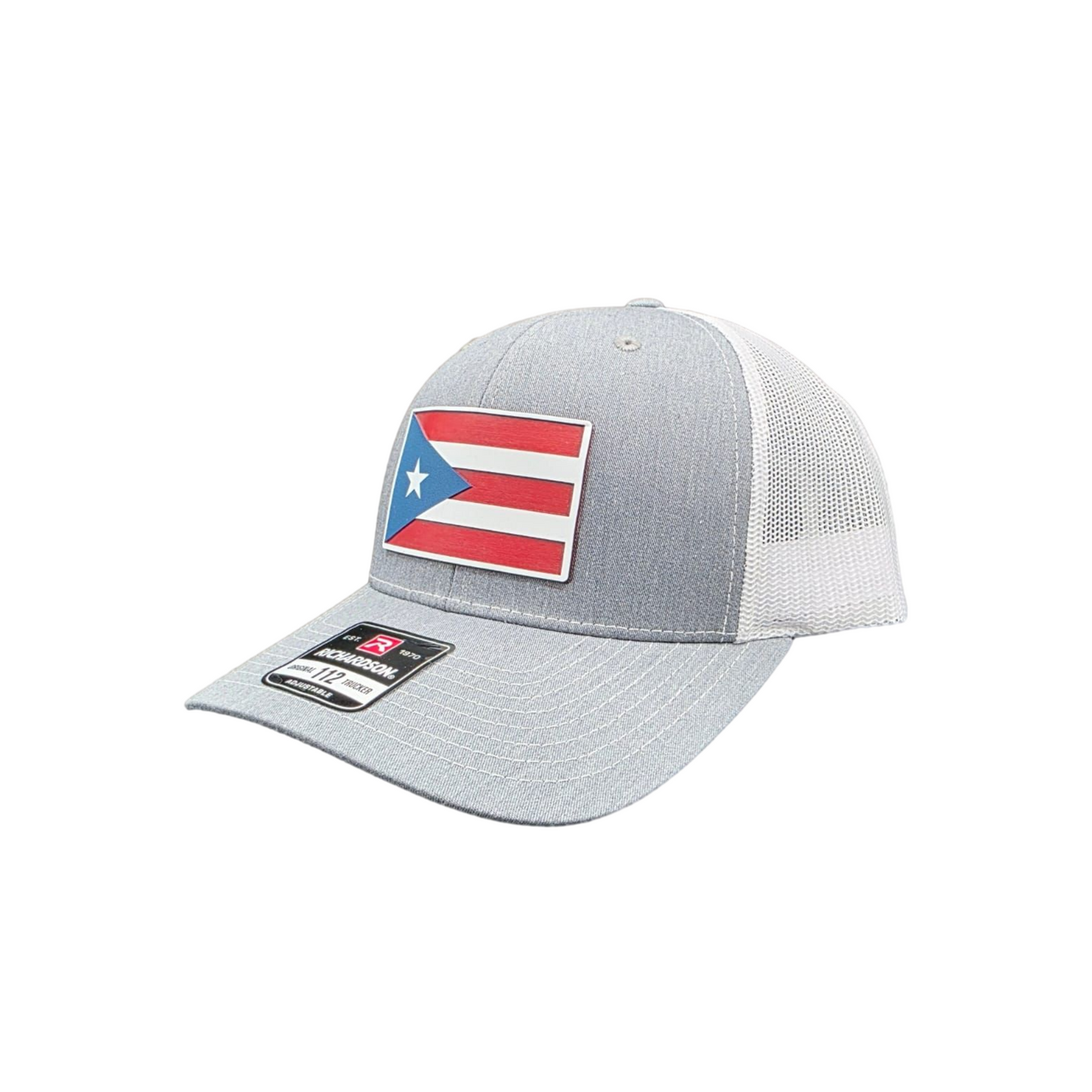 Puerto Rico Flag Trucker Hat (Richardson 112) – Handmade Acrylic Patch | Boricua Snapback Cap