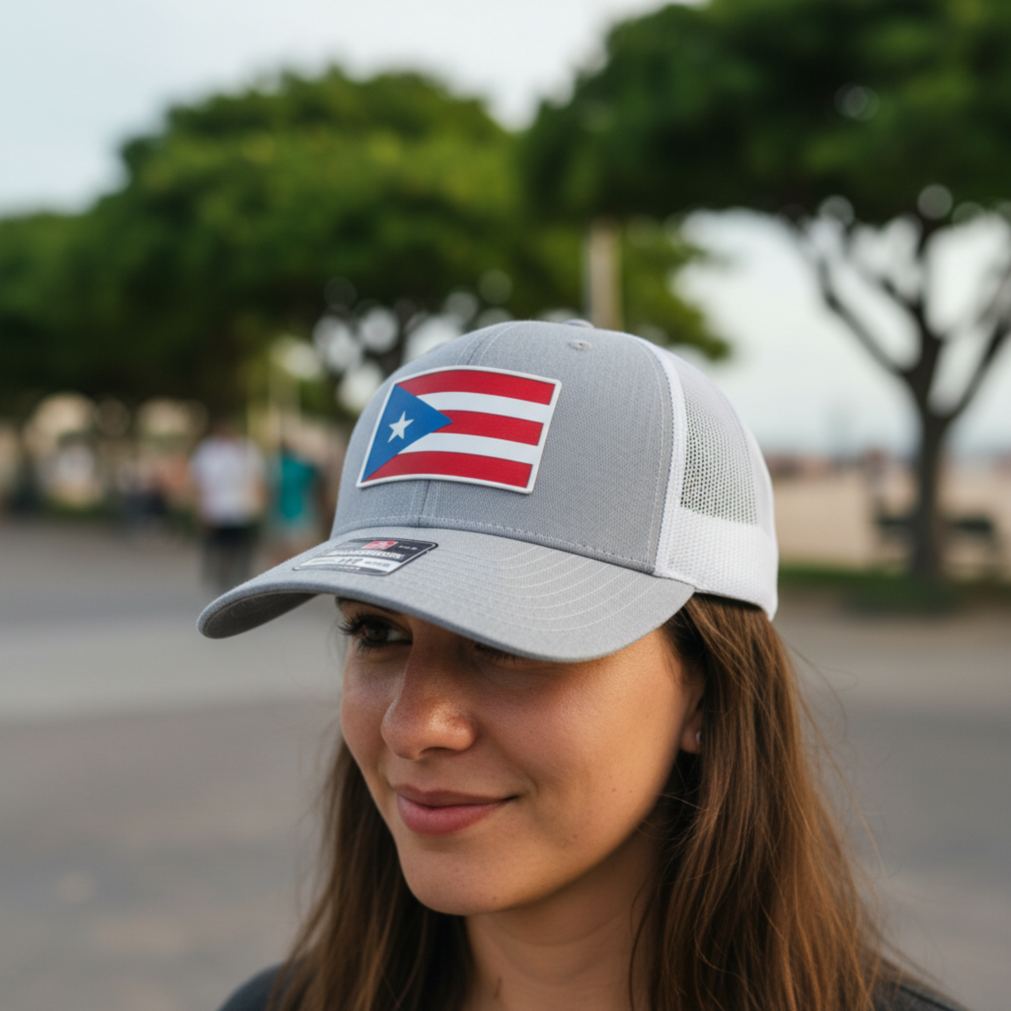 Puerto Rico Flag Trucker Hat (Richardson 112) – Handmade Acrylic Patch | Boricua Snapback Cap