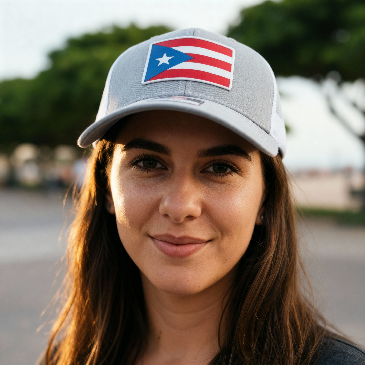 Puerto Rico Flag Trucker Hat (Richardson 112) – Handmade Acrylic Patch | Boricua Snapback Cap