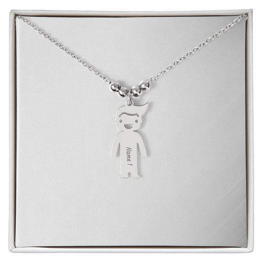 Kid Charm Necklace - Engraved
