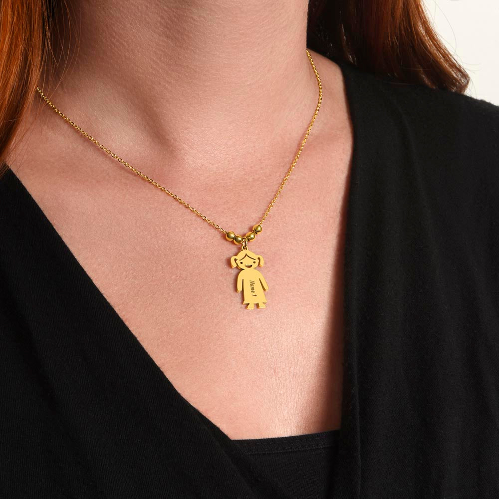 Kid Charm Necklace - Engraved