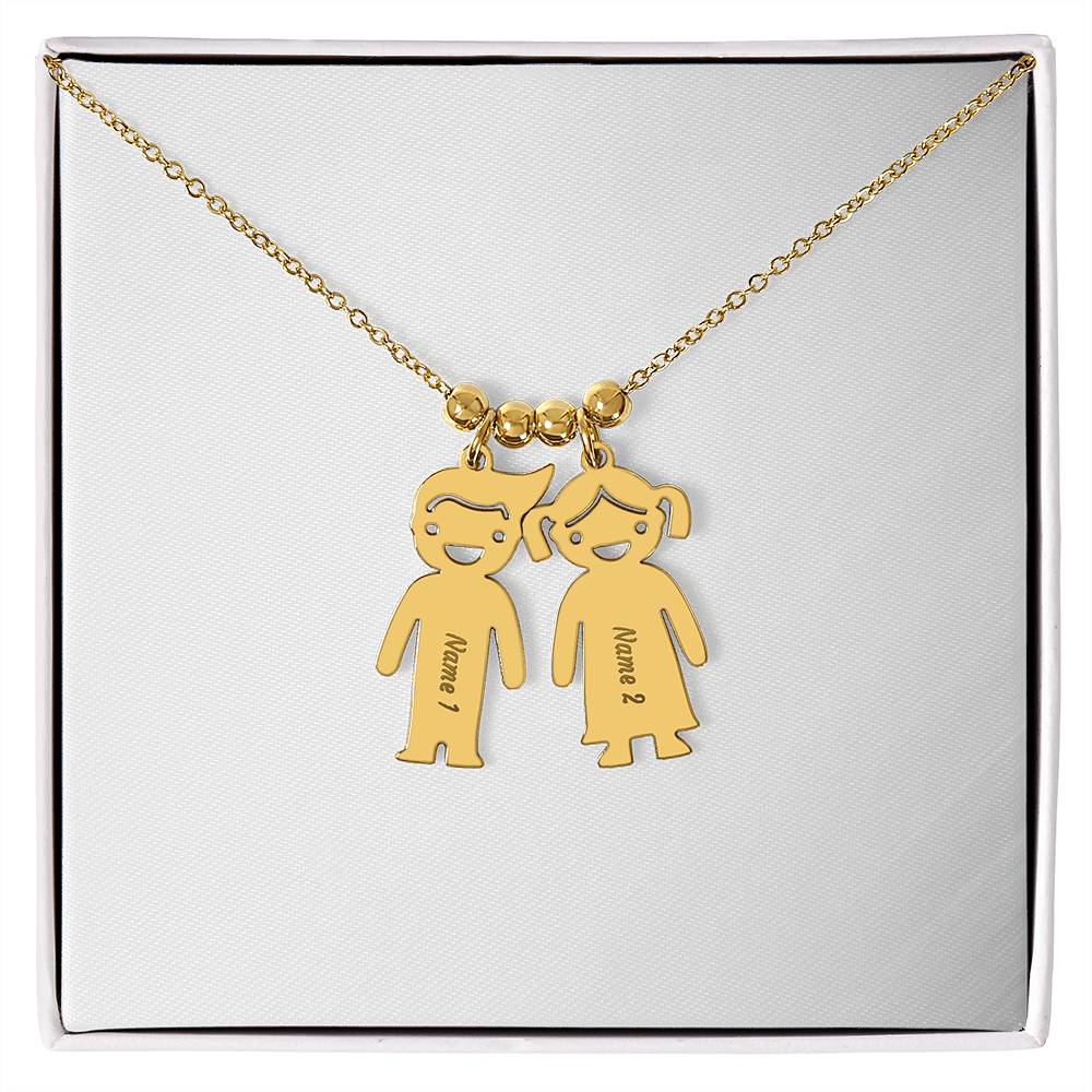 Kid Charm Necklace - Engraved
