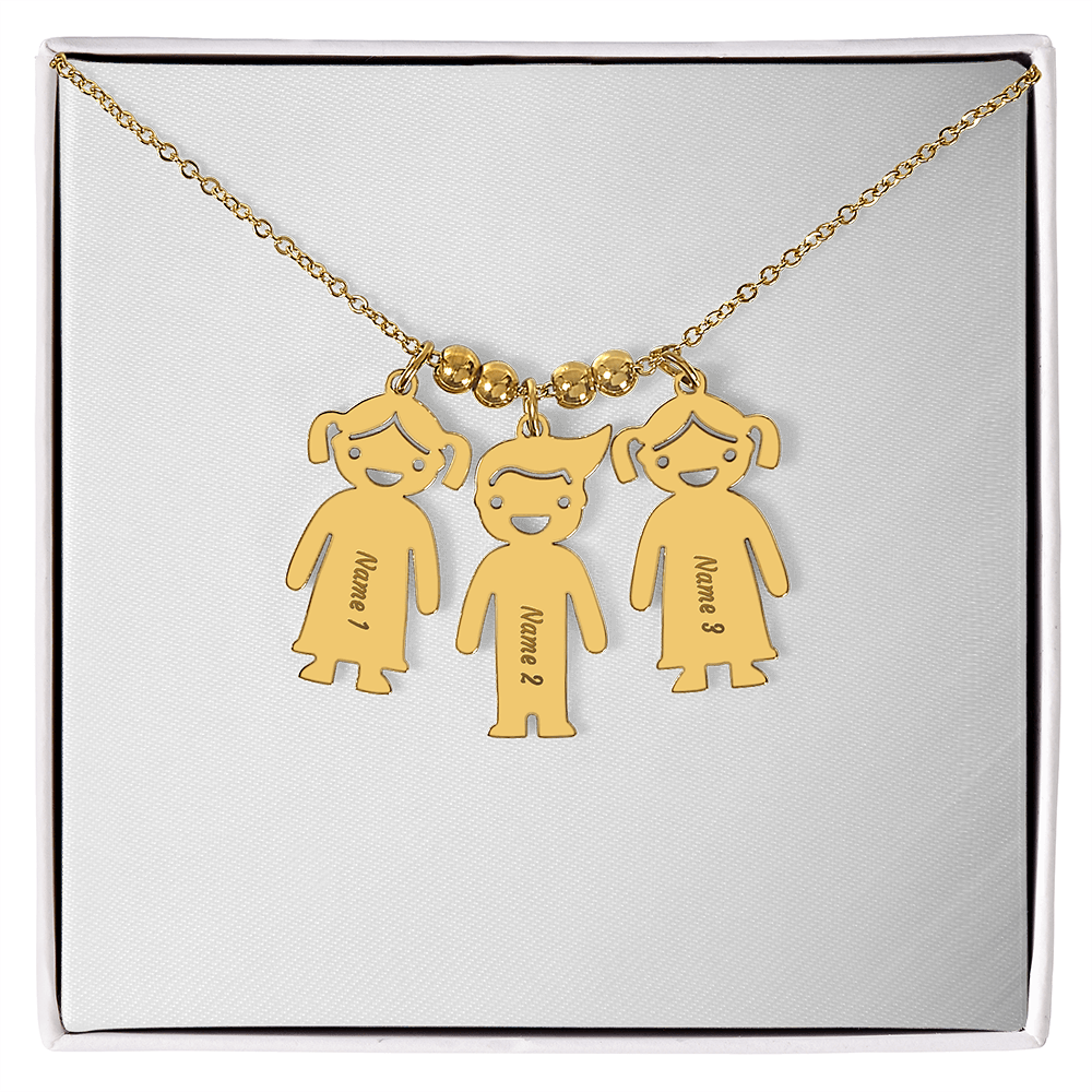Kid Charm Necklace - Engraved