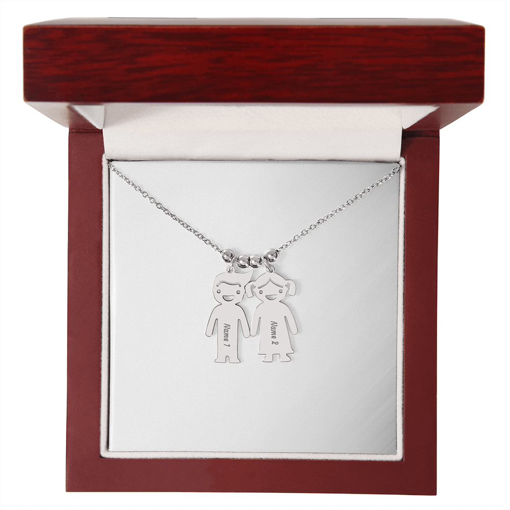 Kid Charm Necklace - Engraved