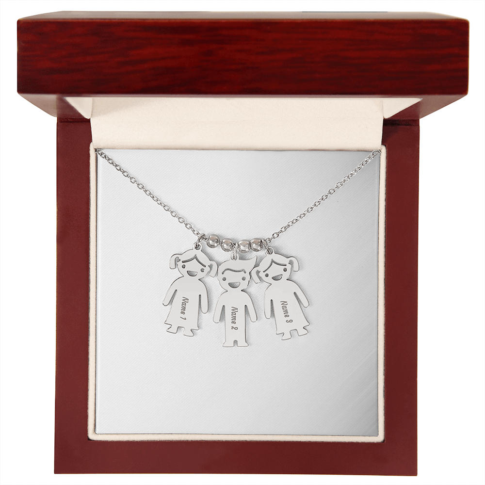 Kid Charm Necklace - Engraved