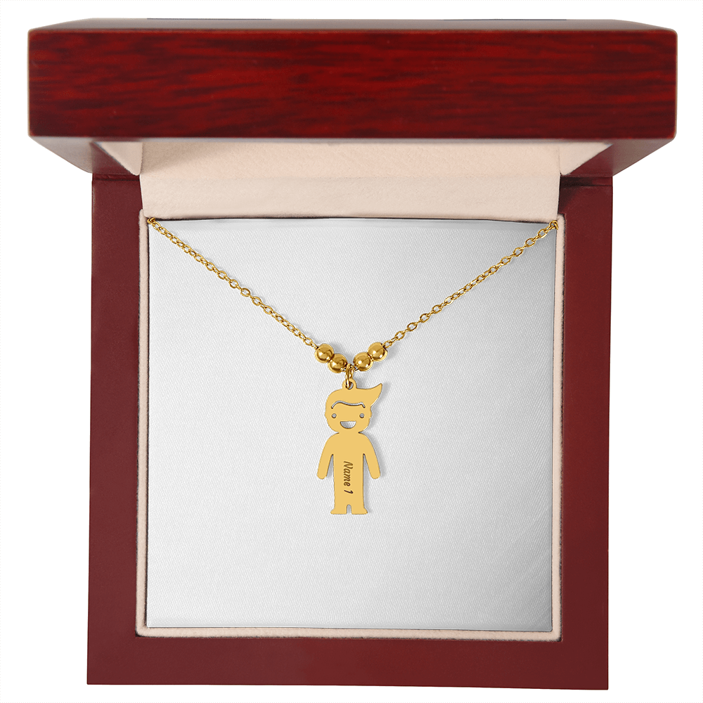 Kid Charm Necklace - Engraved