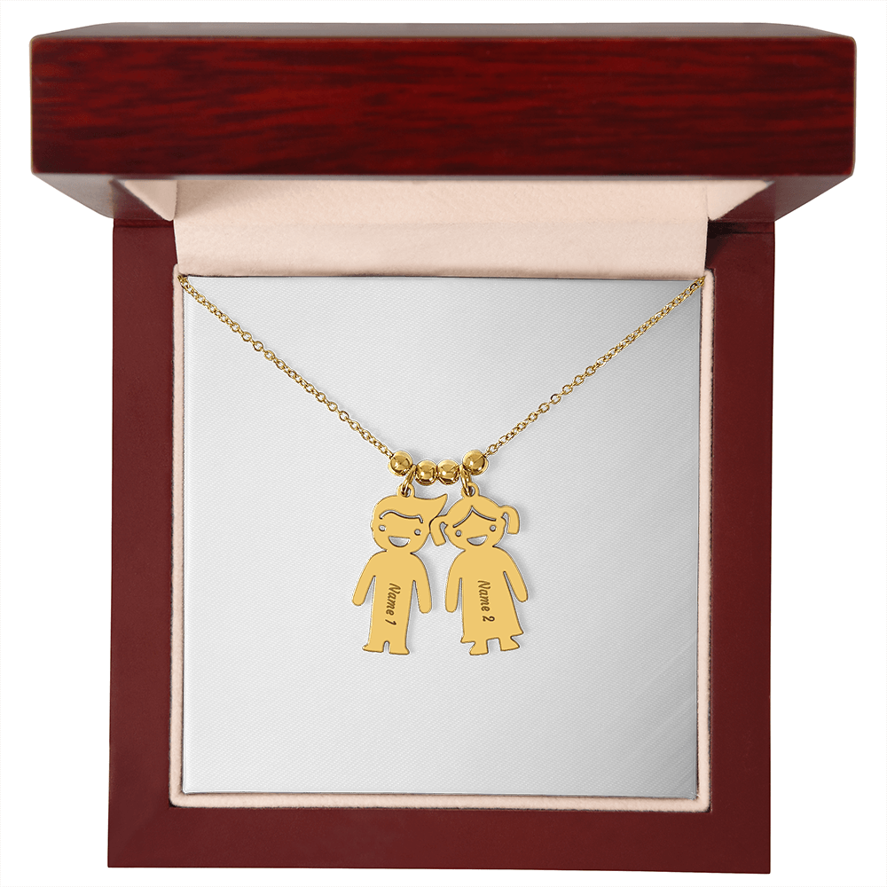 Kid Charm Necklace - Engraved