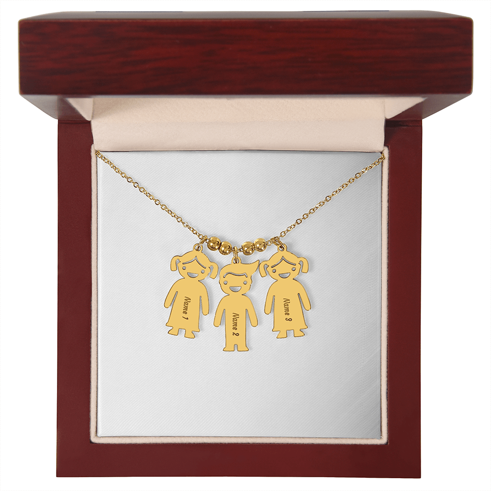 Kid Charm Necklace - Engraved