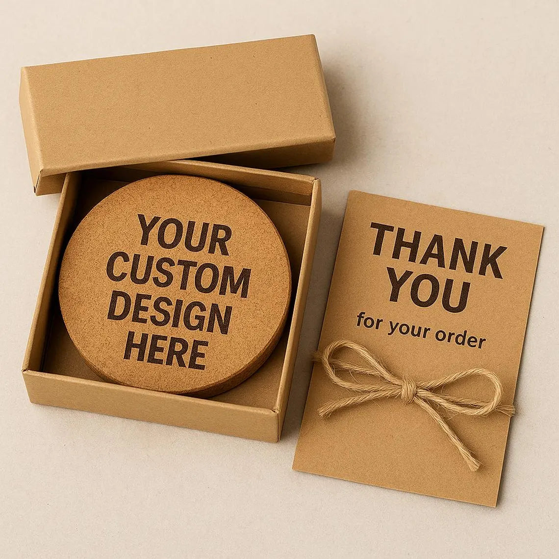 Personalized Cork Coaster: Custom Engraved