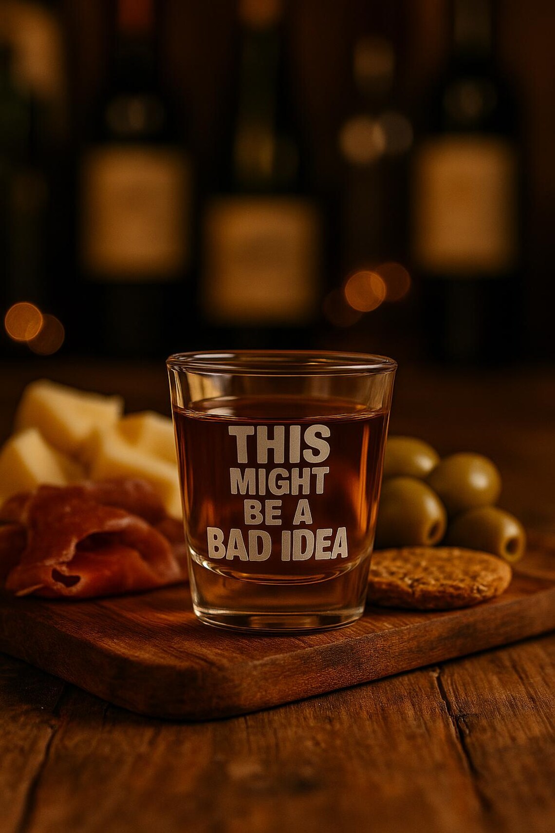 This Might Be a Bad Idea Engraved Shot Glass
