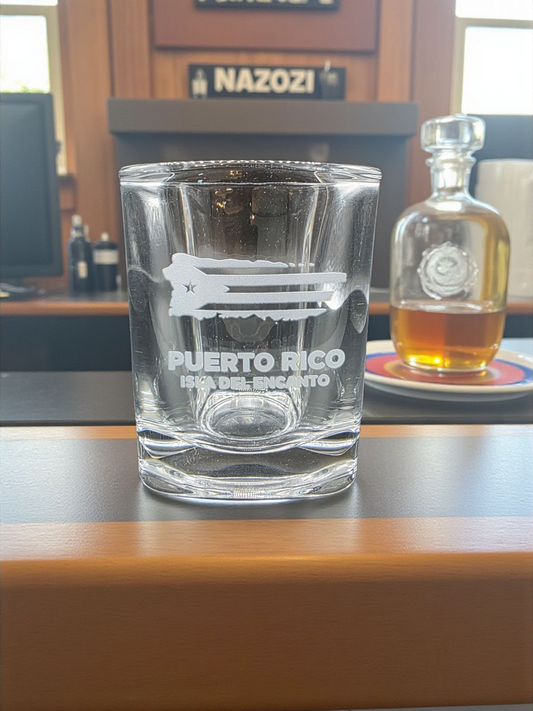 Laser Engraved Puerto Rico Shot Glass – Isla del Encanto Souvenir