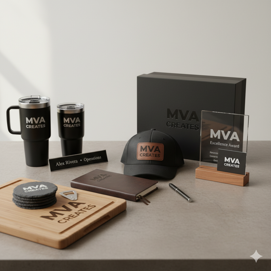Personalized tumbler and coaster gift set